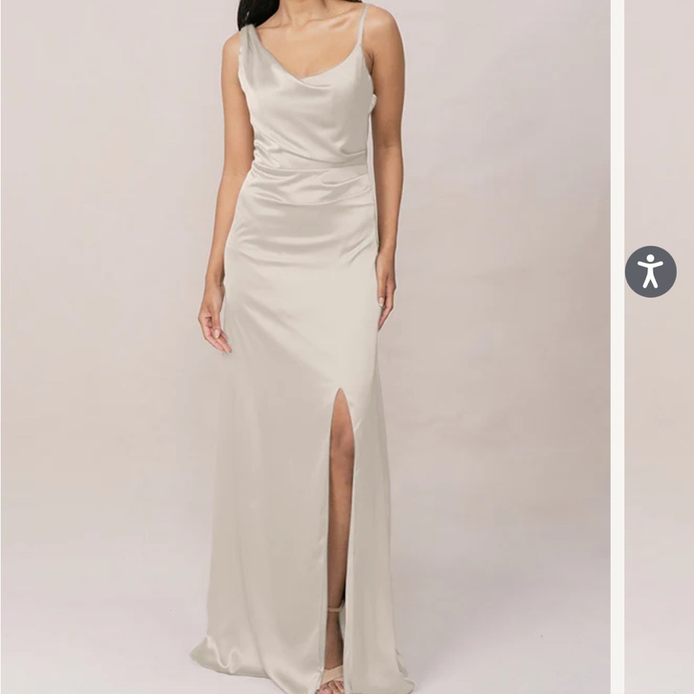 Revelry One Shoulder Cream Dress